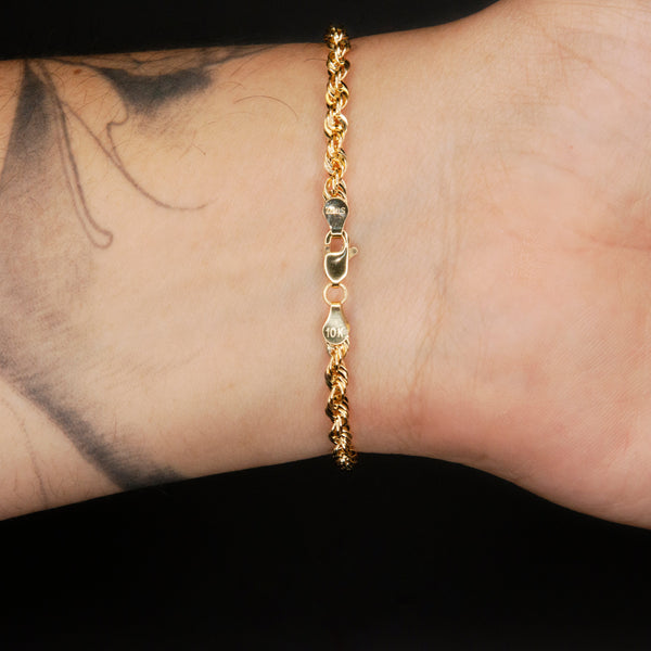 10k Gold Rope Bracelet