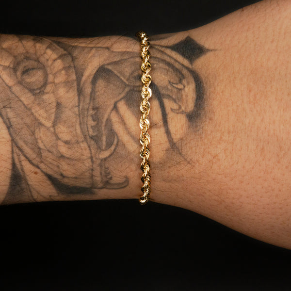 10k Gold Rope Bracelet