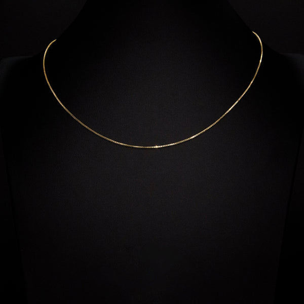 10k Gold Box Chain Necklace