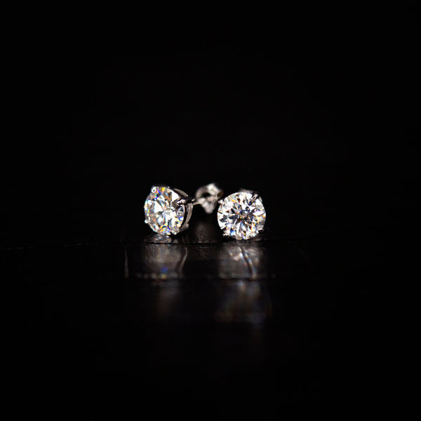 VVS Solitaire Stud Earrings