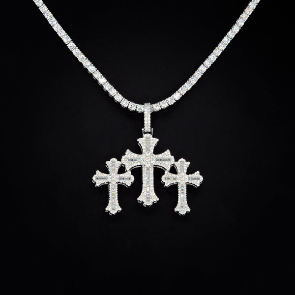 VVS Tri-Cross Pendant