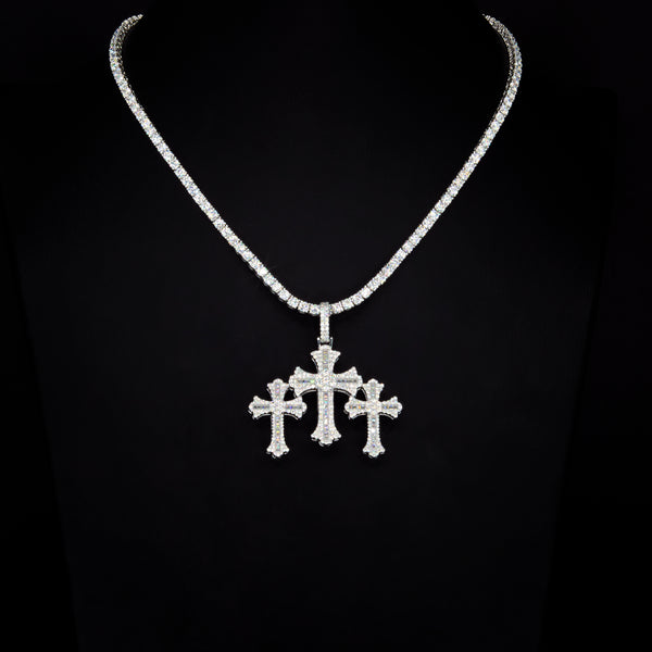 VVS Tri-Cross Pendant