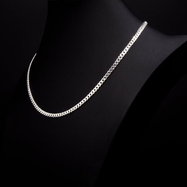 3mm Sterling Silver Miami Cuban Necklace