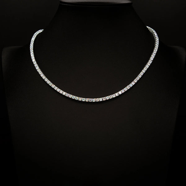 3mm Tennis Necklace in 925 White Gold