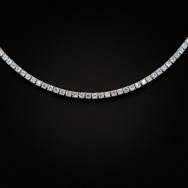 3mm Tennis Necklace in 925 White Gold