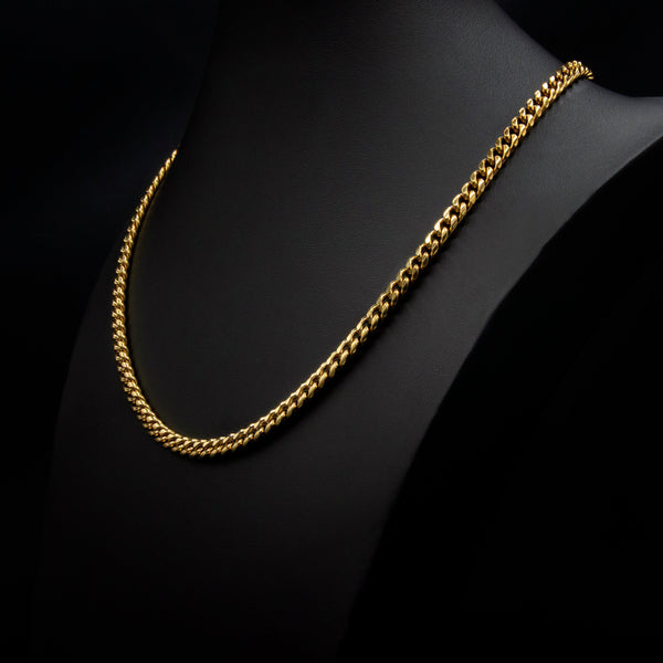 6mm Miami Cuban Necklace in Yellow Gold