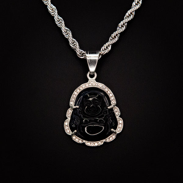 Buddha Pendant in White Gold