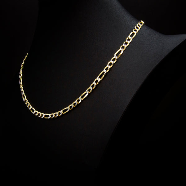 4mm Diamond Cut Figaro Necklace