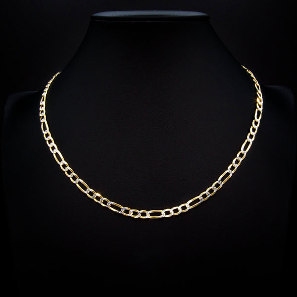 4mm Diamond Cut Figaro Necklace