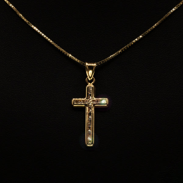 Iced Cross 10k Solid Gold