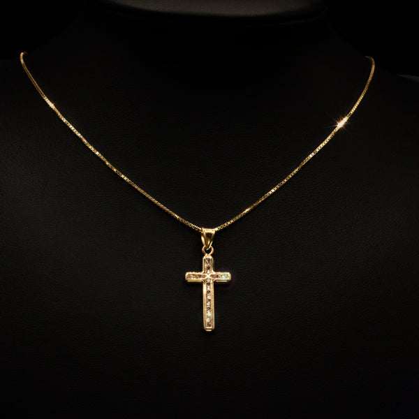 Iced Cross 10k Solid Gold