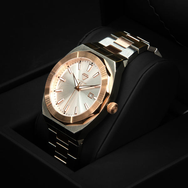 Rose Gold 2 Tone Timepiece