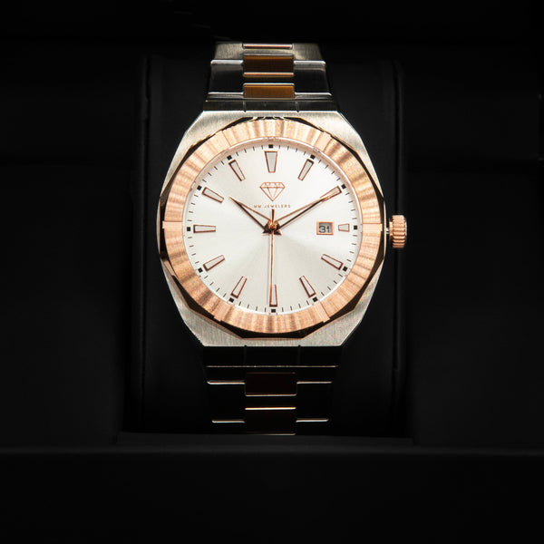 Rose Gold 2 Tone Timepiece