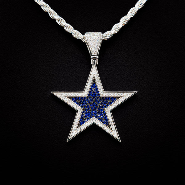 Silver & Blue Star Pendant