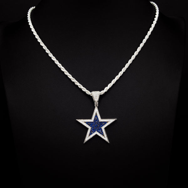 Silver & Blue Star Pendant