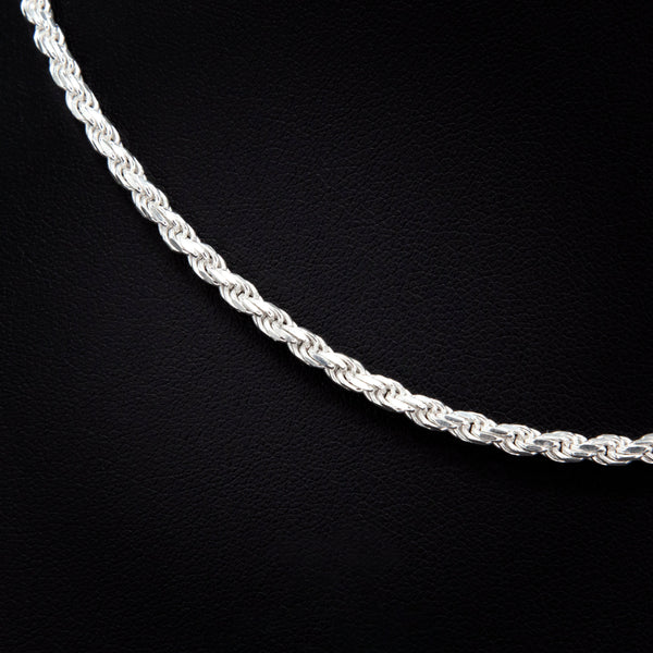 3mm Rope Chain in Silver